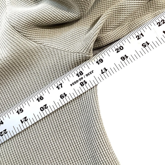 Sundance Everyday Compliments Thermal Knit Cowl Neck Embroidered Sleeve Top - Picture 2 of 10